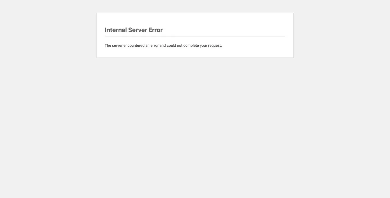 Internal Server Error captured by a journey when a form submission failed